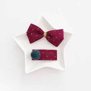 Girl Hair Clip Bow Glitter Set (GHP9184)